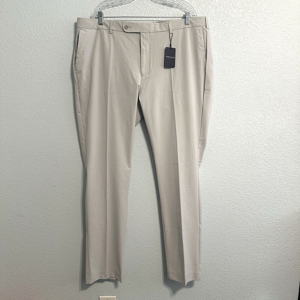 Peter Millar Pants Mens 42x34(33 British Grey Surge Performance Trouser Golf NWT